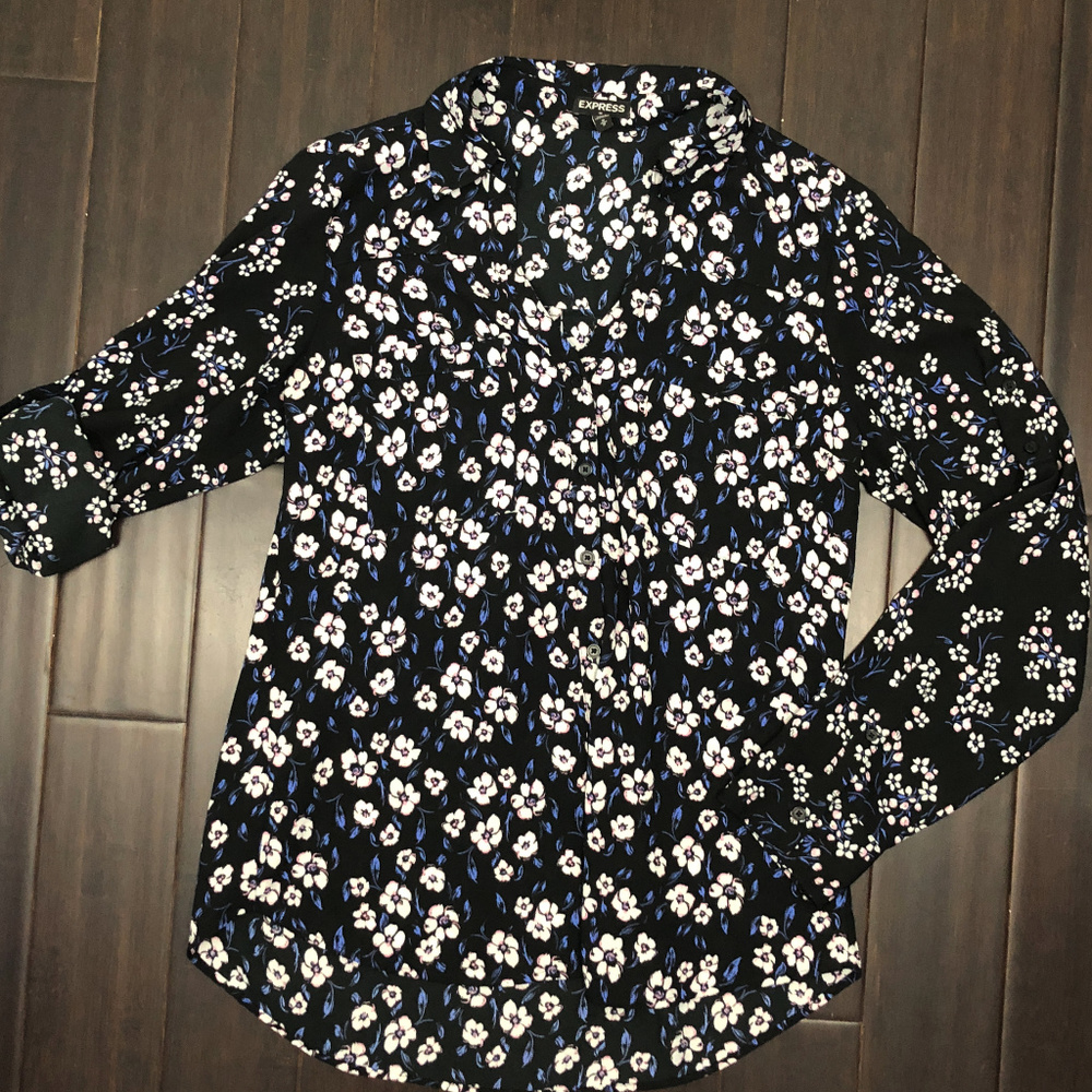 Express Button Down Blouse